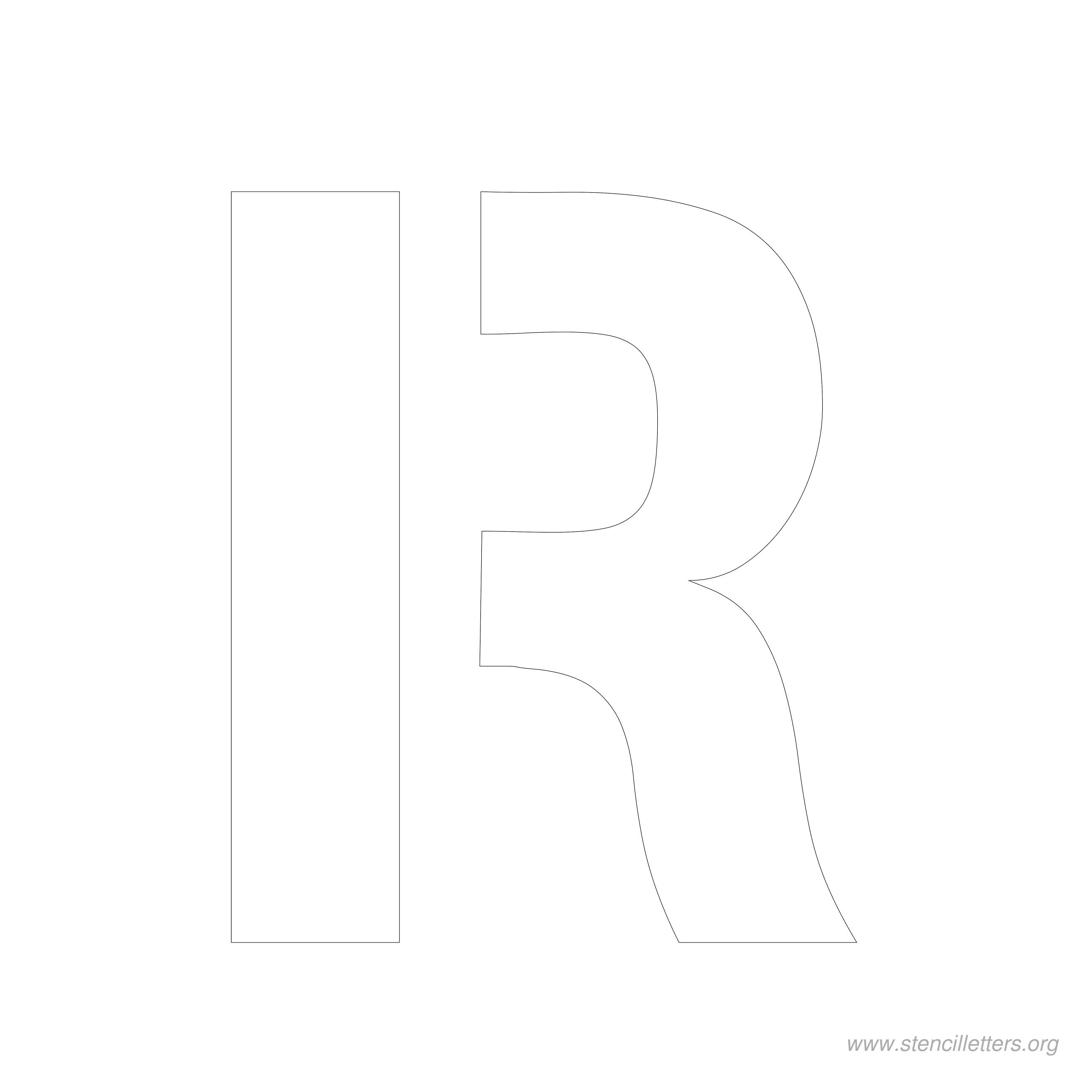 6 inch stencil letter r