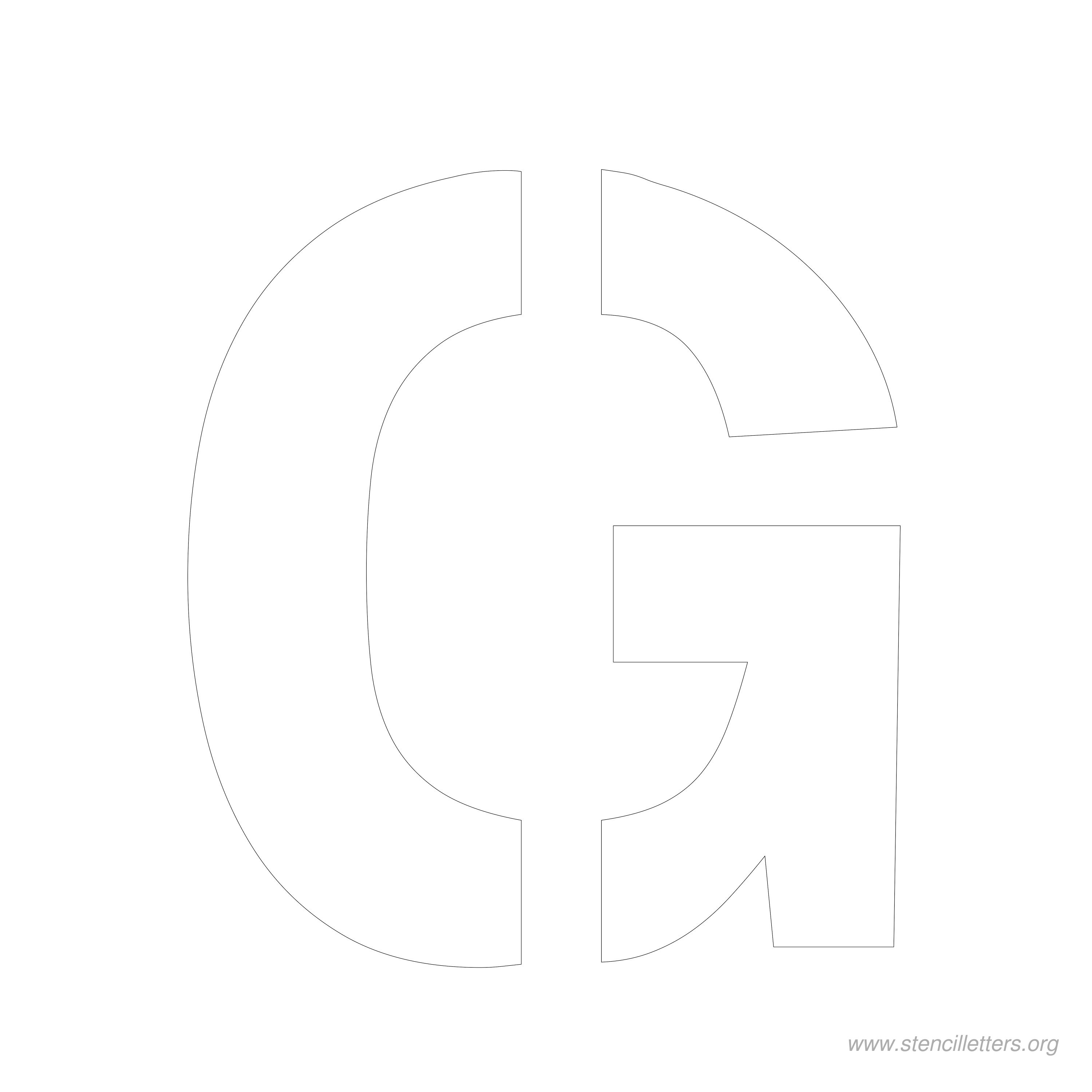 7 inch stencil letter g