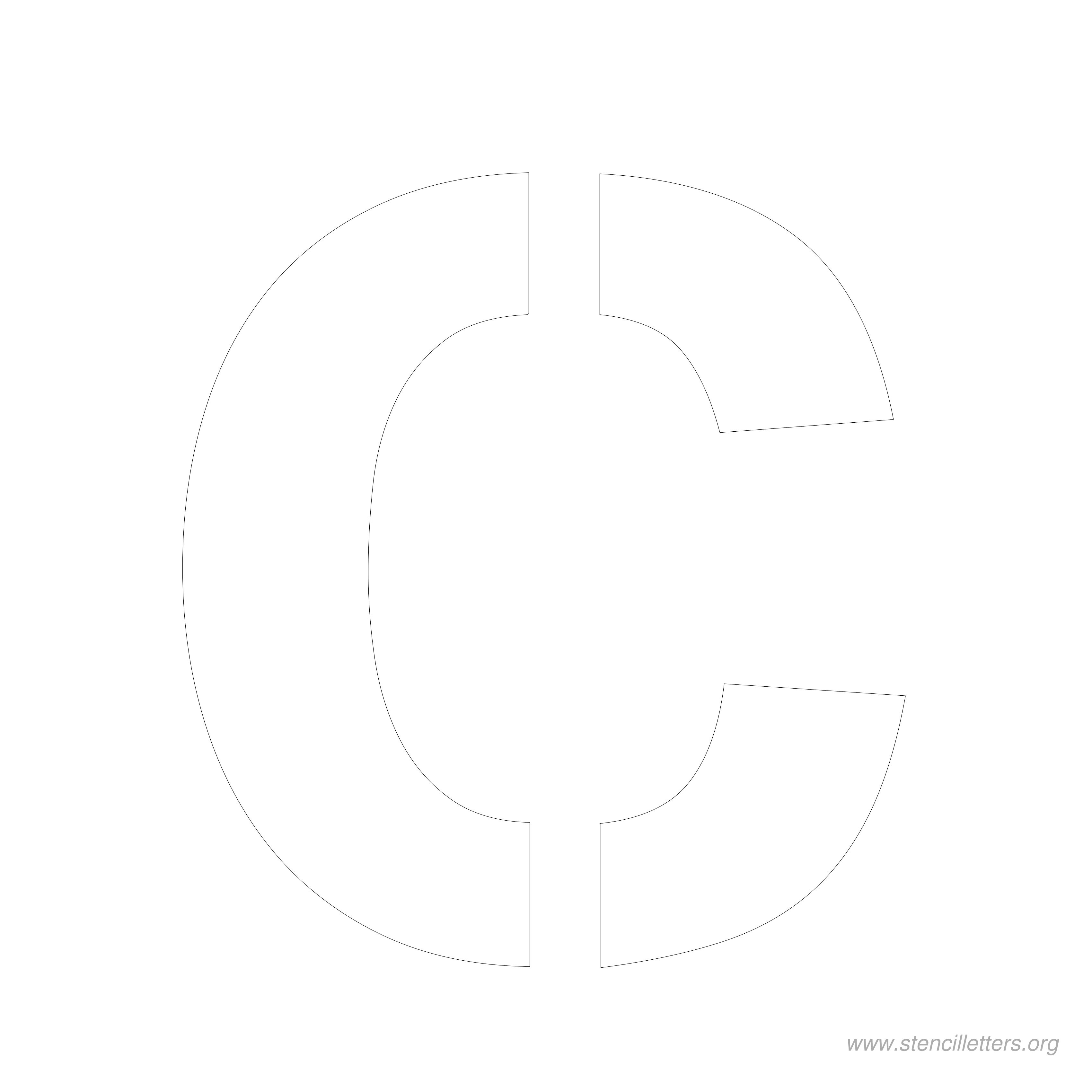 8 inch stencil letter c