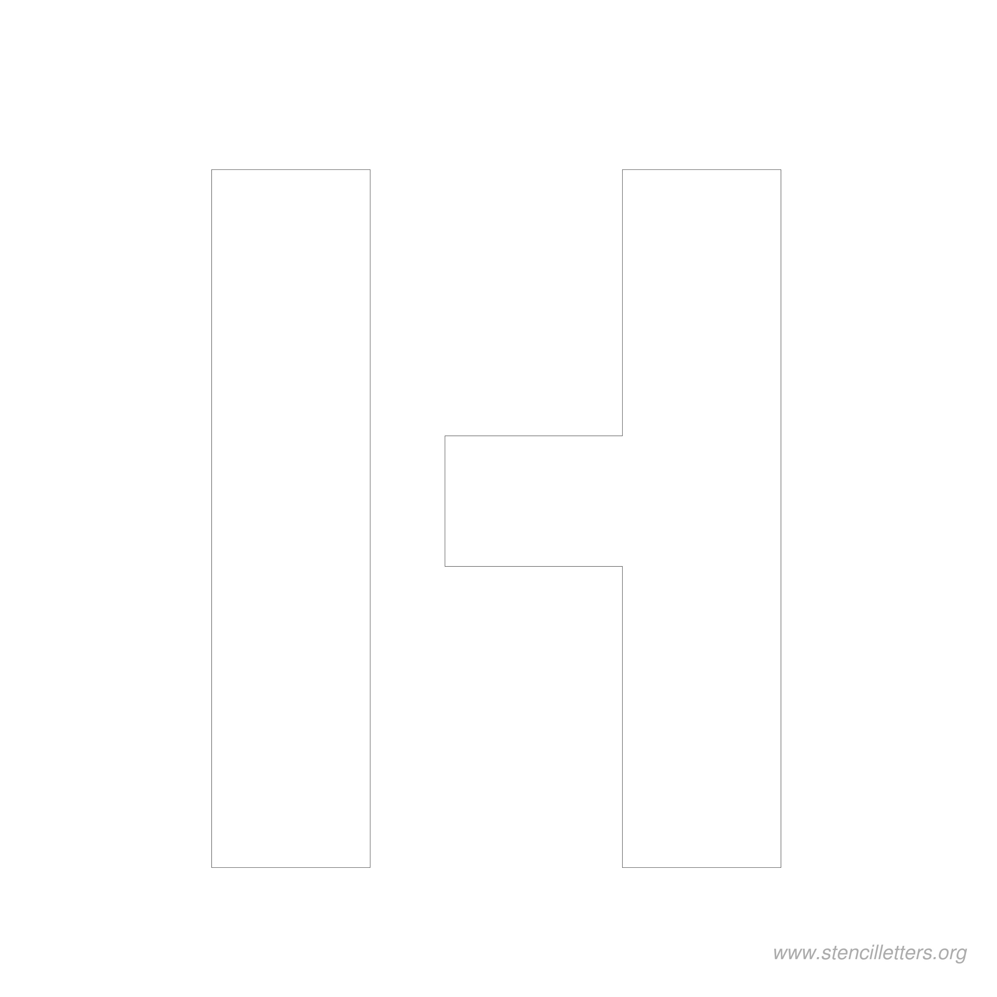 8 inch stencil letter h