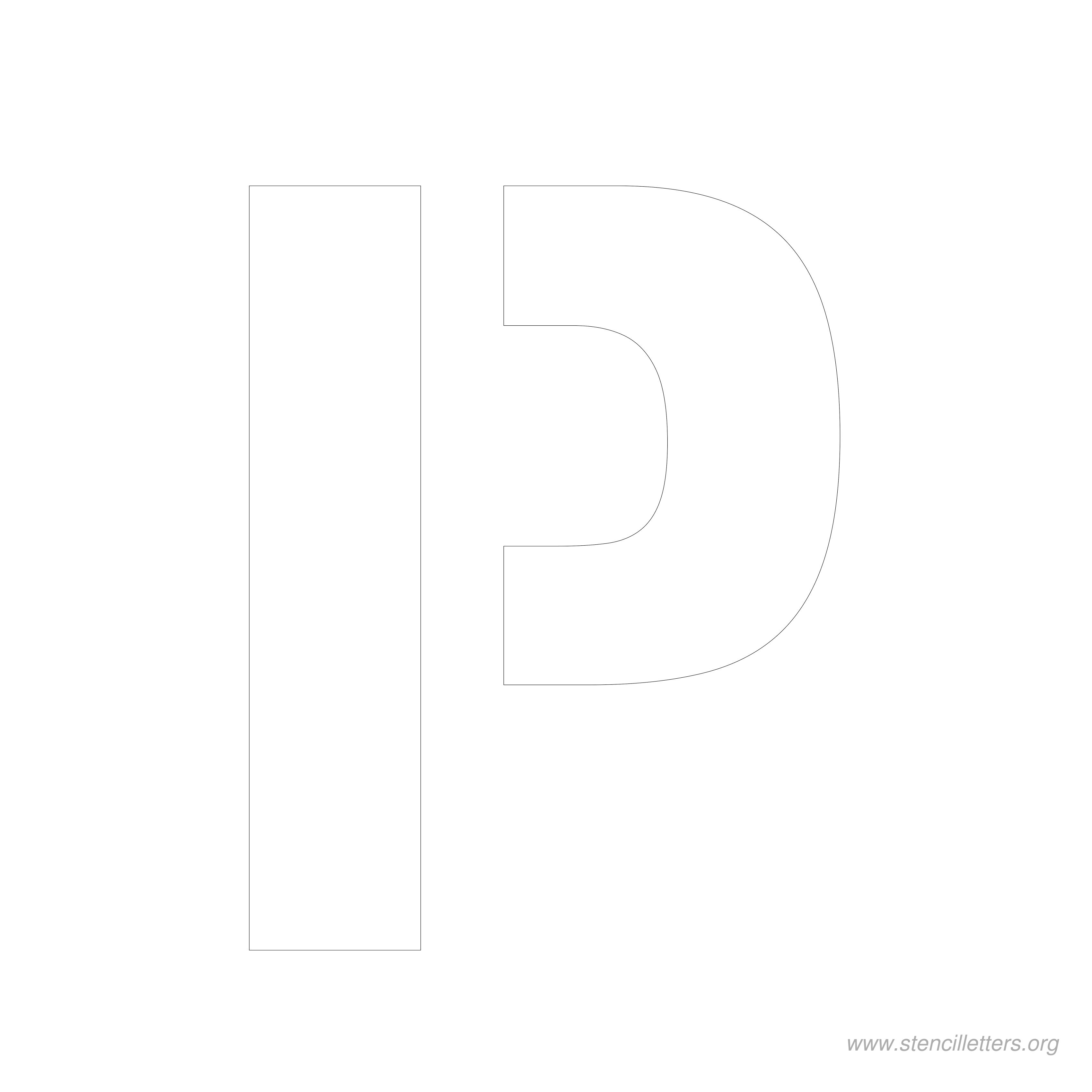 8 inch stencil letter p