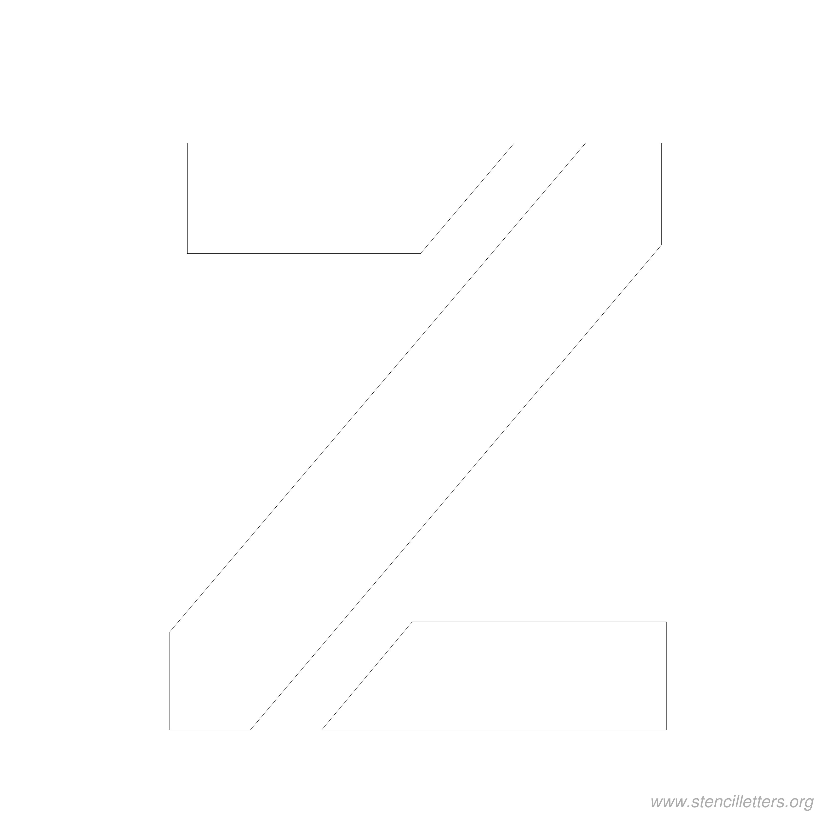 8 inch stencil letter z