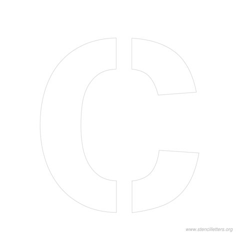 9 inch stencil letter c
