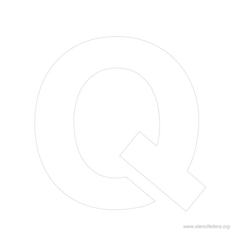 9 inch stencil letter q