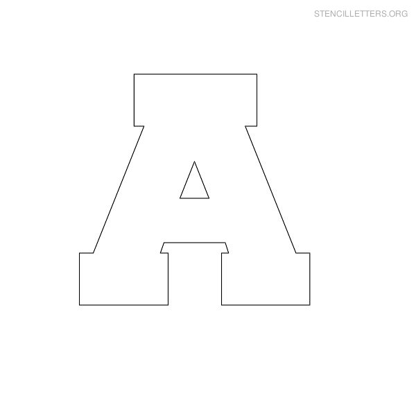 Easy to Make Stencil letters with Grid Letter A 