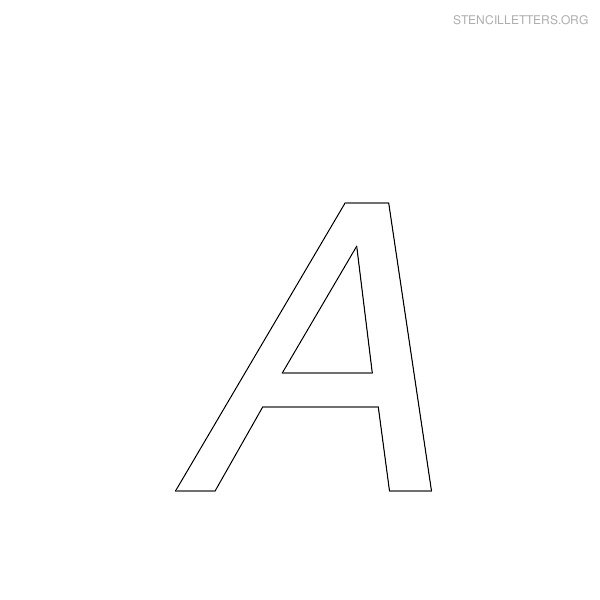 Stencil Letter Italic A