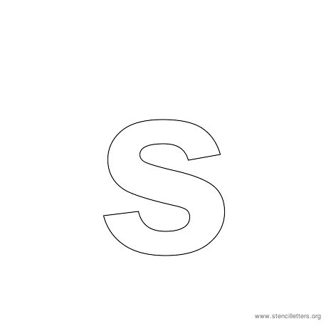 lowercase arial stencil letter s