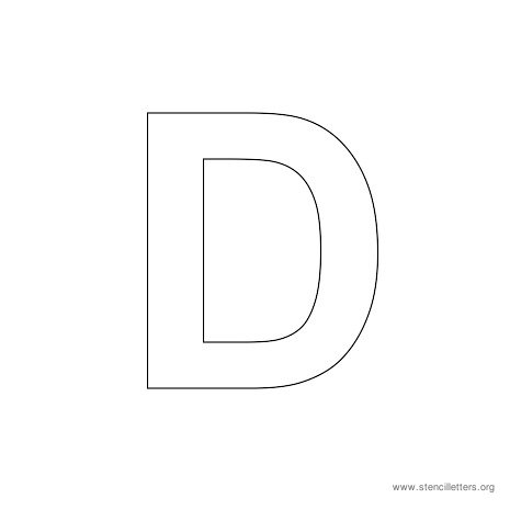 uppercase arial stencil letter d