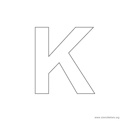 uppercase arial stencil letter k