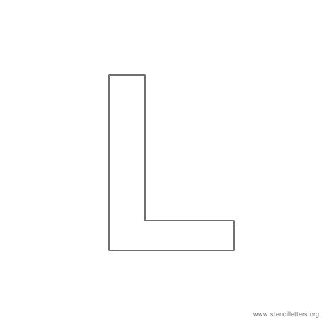 uppercase arial stencil letter l