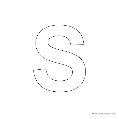 uppercase arial stencil letter s