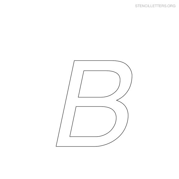 Stencil Letter Italic B