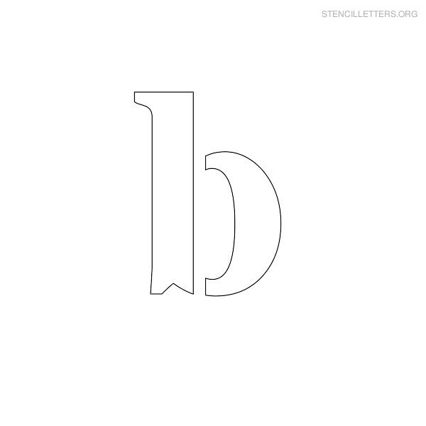 Stencil Letter Lowercase B