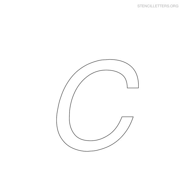 Stencil Letter Italic C