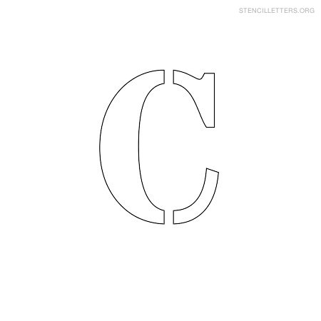 Stencil Letter Small C