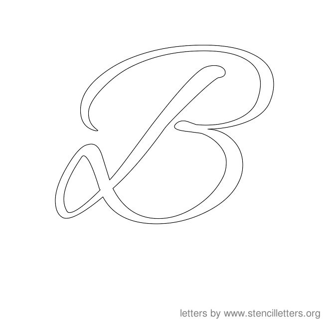 Cursive Letter Stencils B