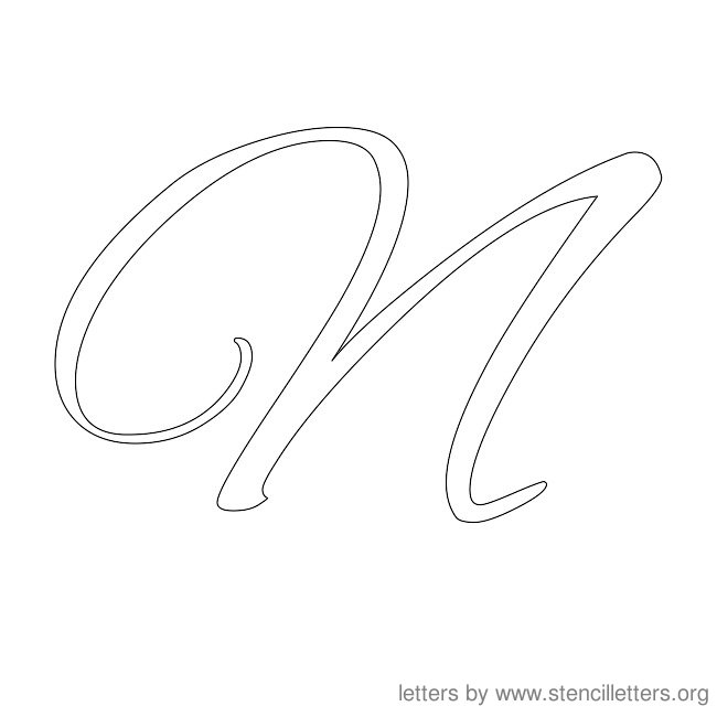 Cursive Alphabet Stencils Fancy Printable Letters Marianafelcman