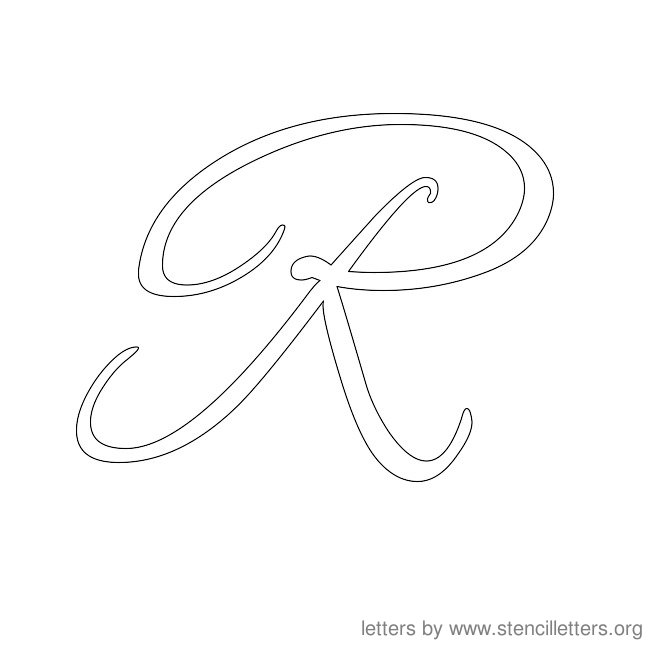 Fancy Cursive Letter R