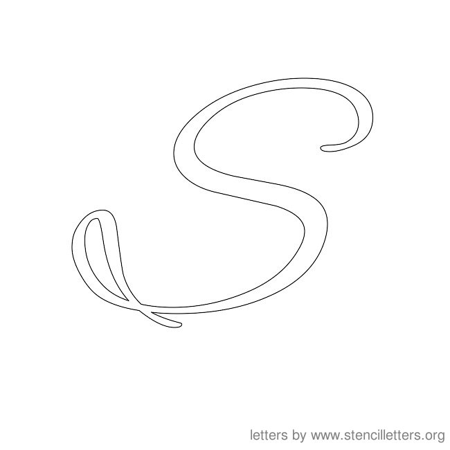Cursive Letter Stencils S
