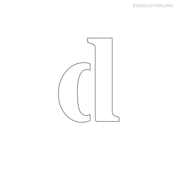 Stencil Letter Lowercase D