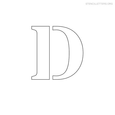 Stencil Letter Small D
