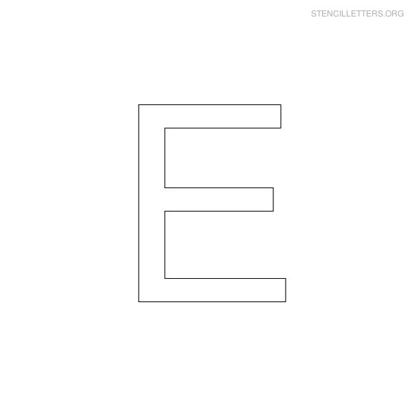 Stencil Letters E