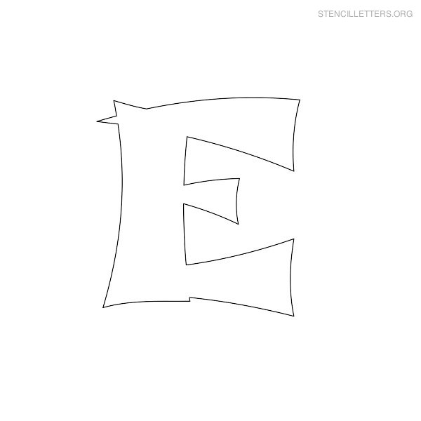 Stencil Letter Japanese E