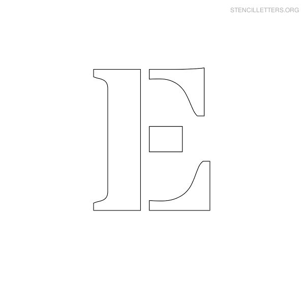 Stencil Letters E Printable Free E Stencils Stencil Letters Org