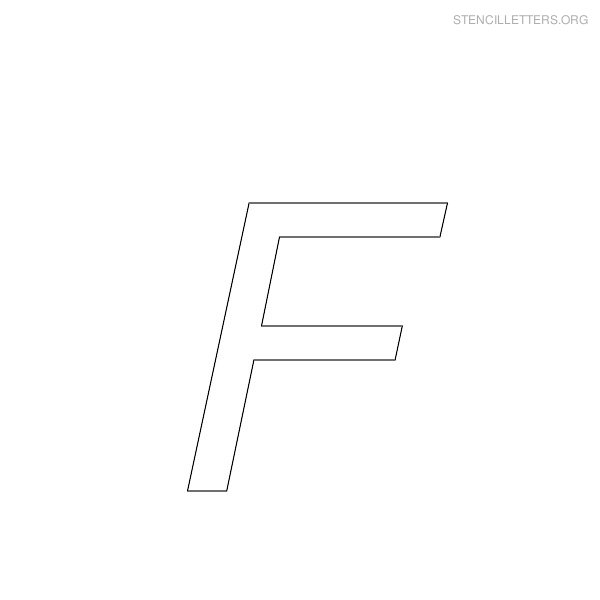Stencil Letter Italic F