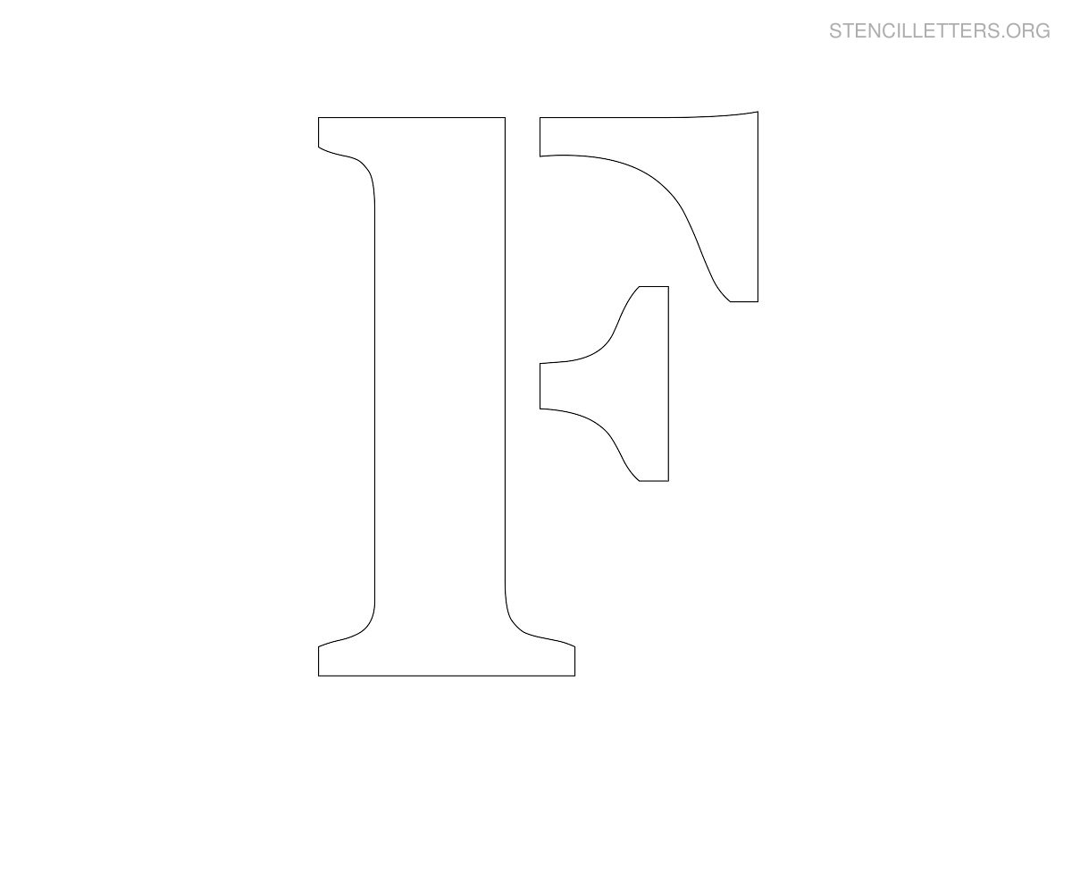 Letter F Printable Alphabet Stencil Templates Stencil Letters Org