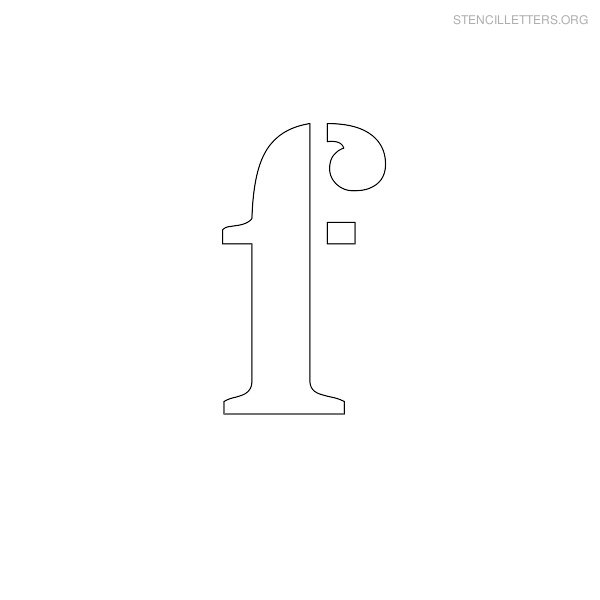 Stencil Letter Lowercase F