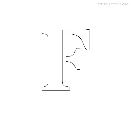 Stencil Letter Small F