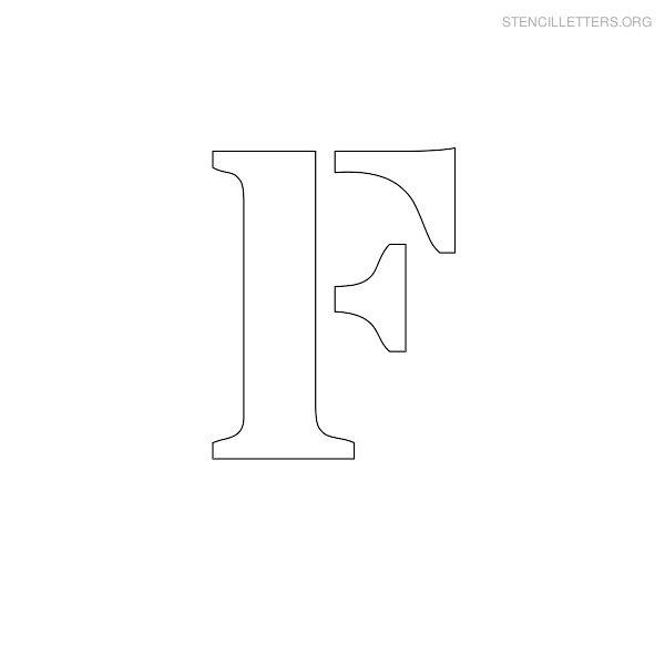Stencil Letter Uppercase F