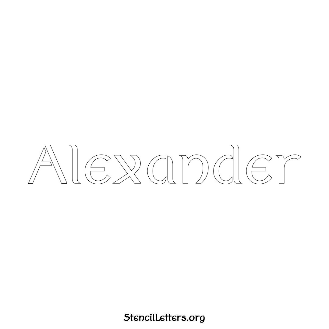 Alexander Free Printable Family Name Stencils with 6 Unique Typography ...