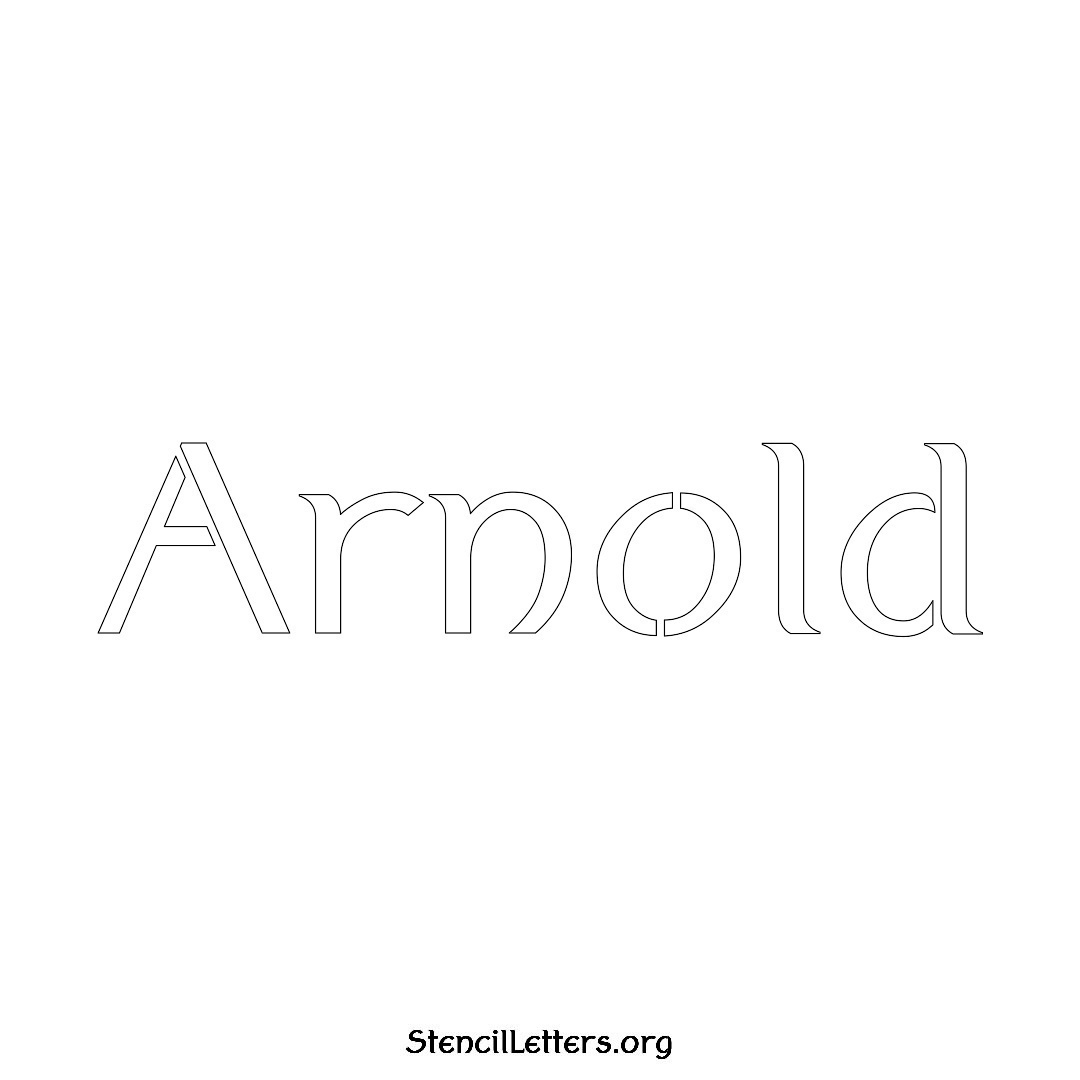 Arnold name stencil in Ancient Lettering
