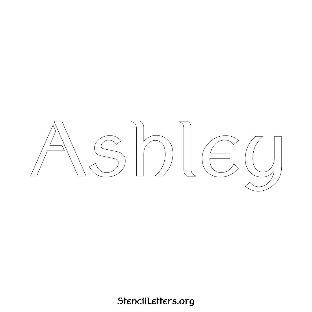 Ashley name stencil in Ancient Lettering