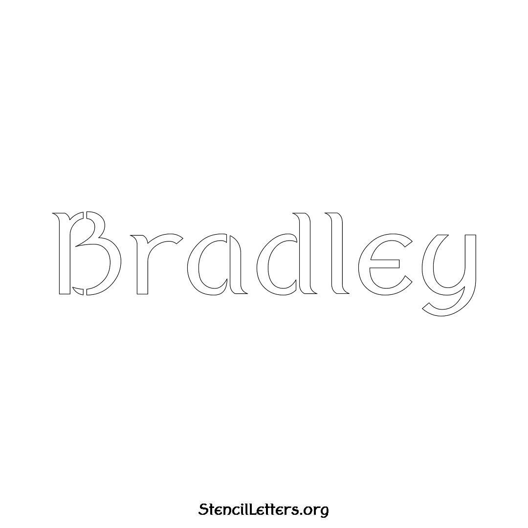 Bradley name stencil in Ancient Lettering