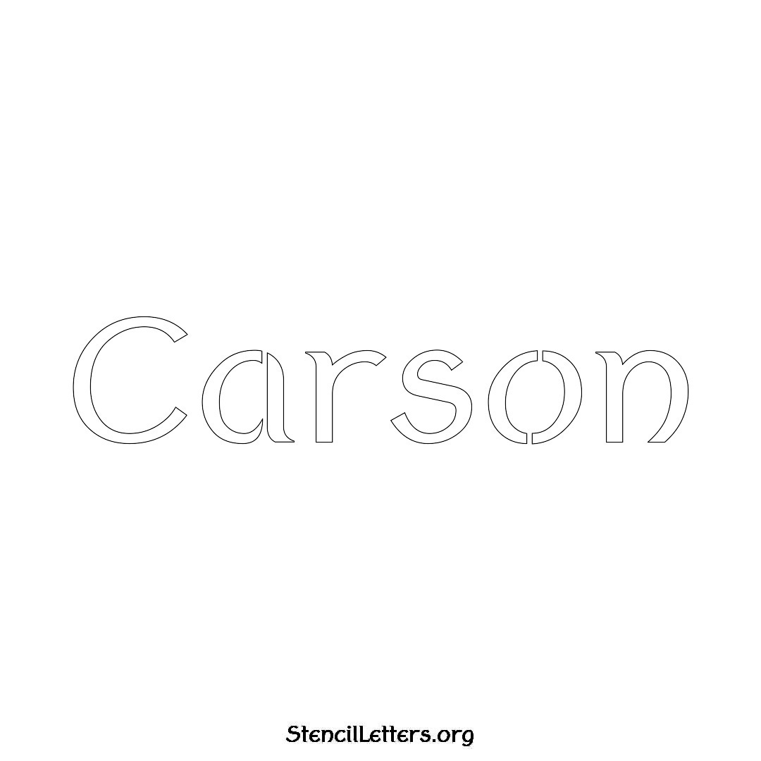 Carson name stencil in Ancient Lettering