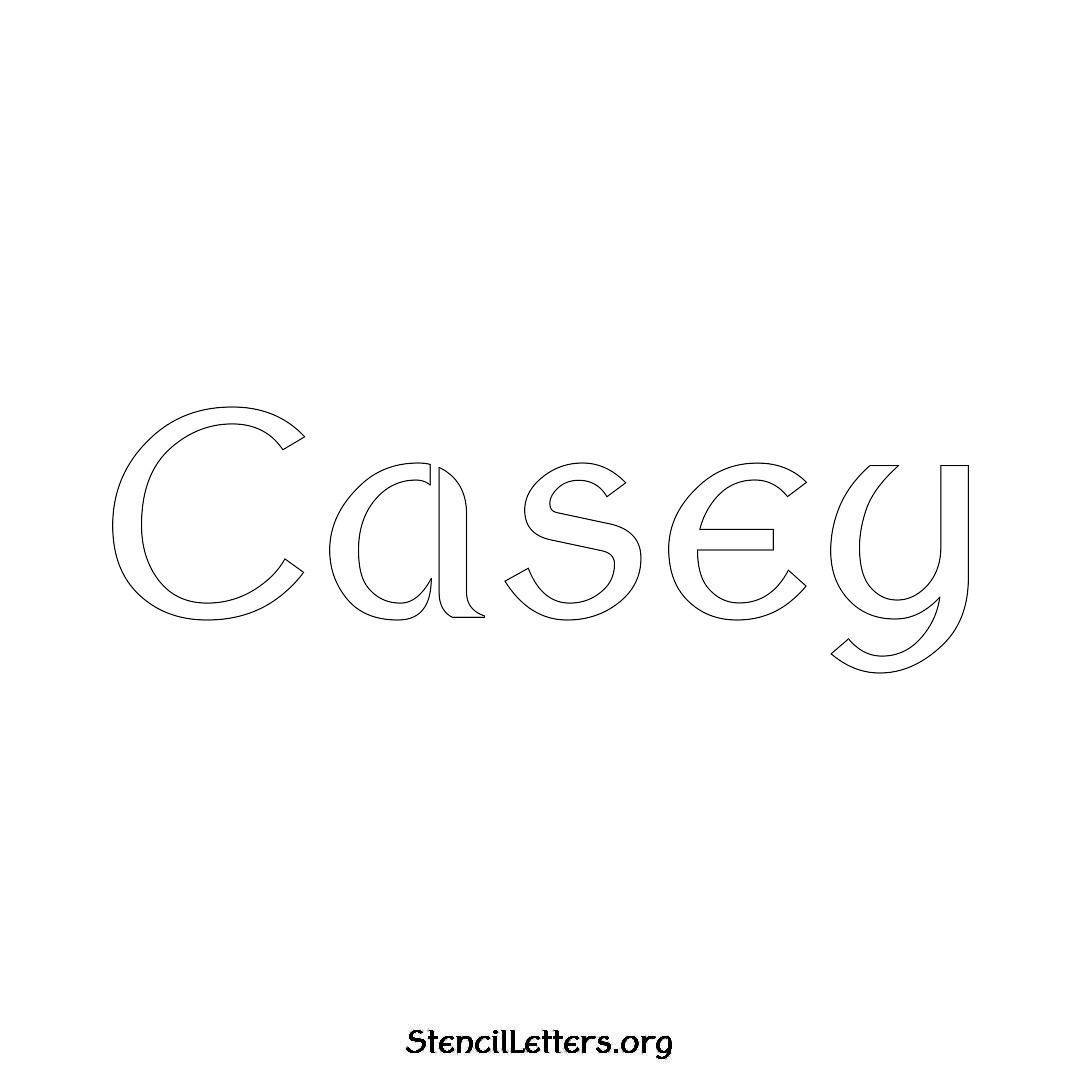 Casey name stencil in Ancient Lettering