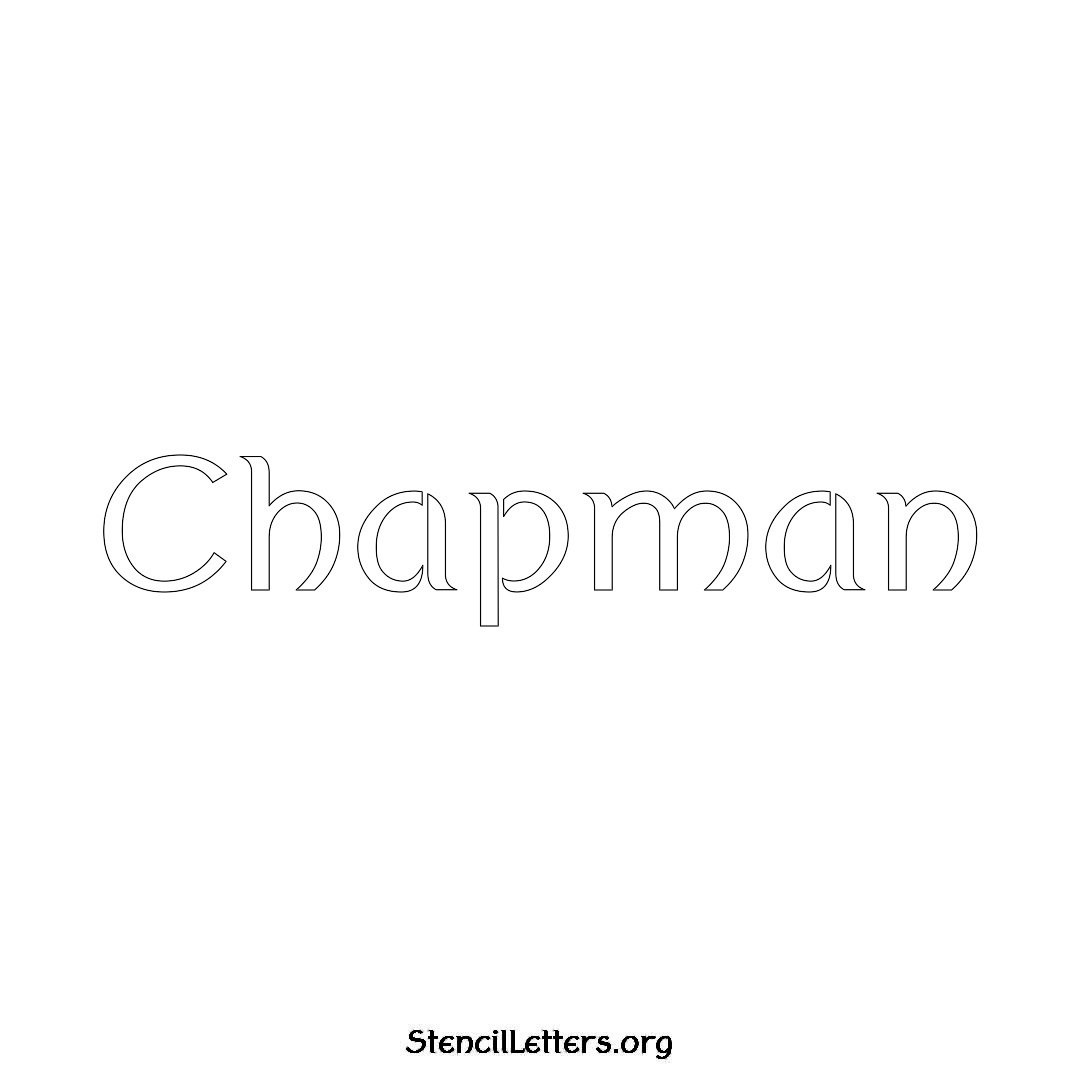 Chapman name stencil in Ancient Lettering