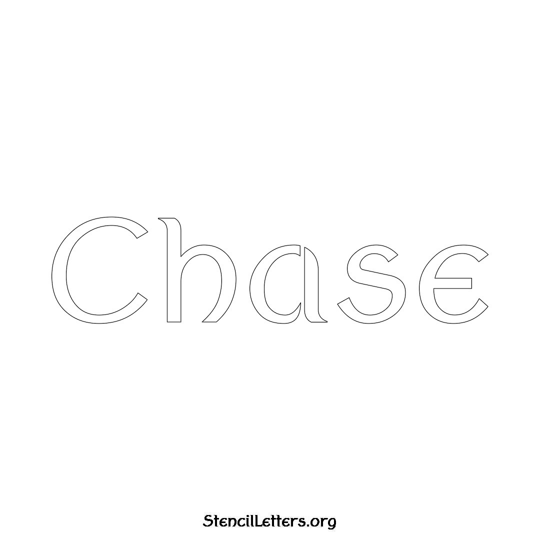 Chase name stencil in Ancient Lettering