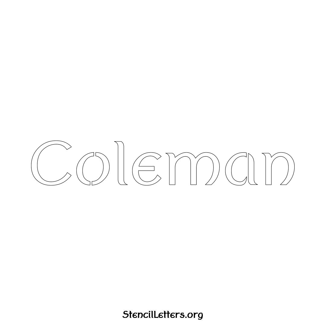 Coleman name stencil in Ancient Lettering