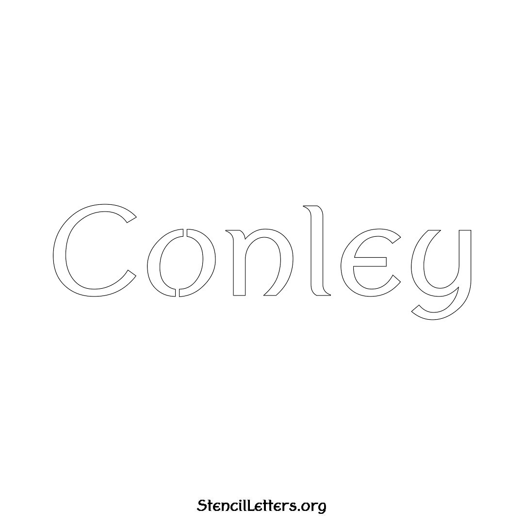 Conley name stencil in Ancient Lettering