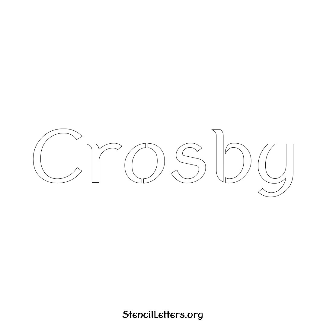 Crosby name stencil in Ancient Lettering