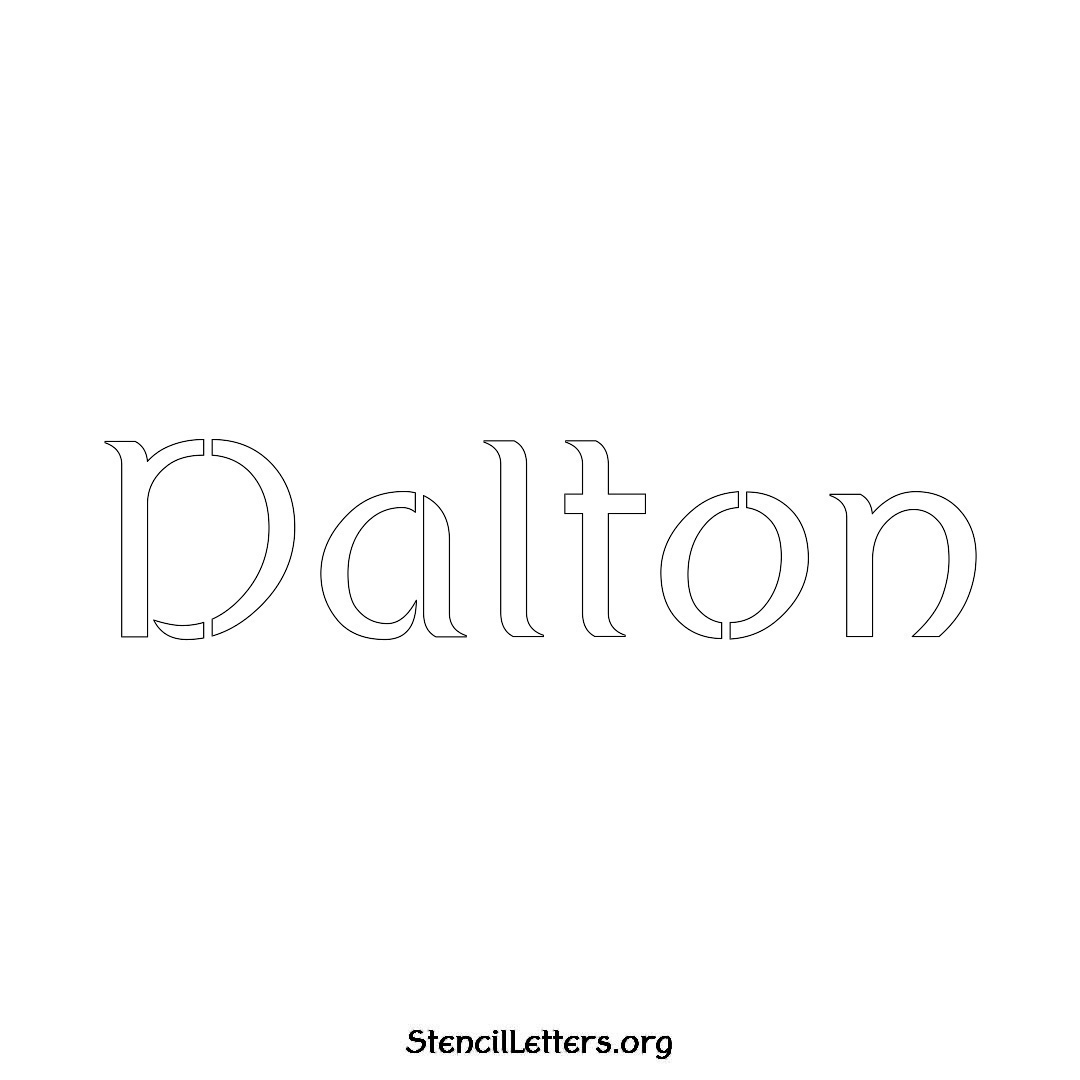 Dalton name stencil in Ancient Lettering