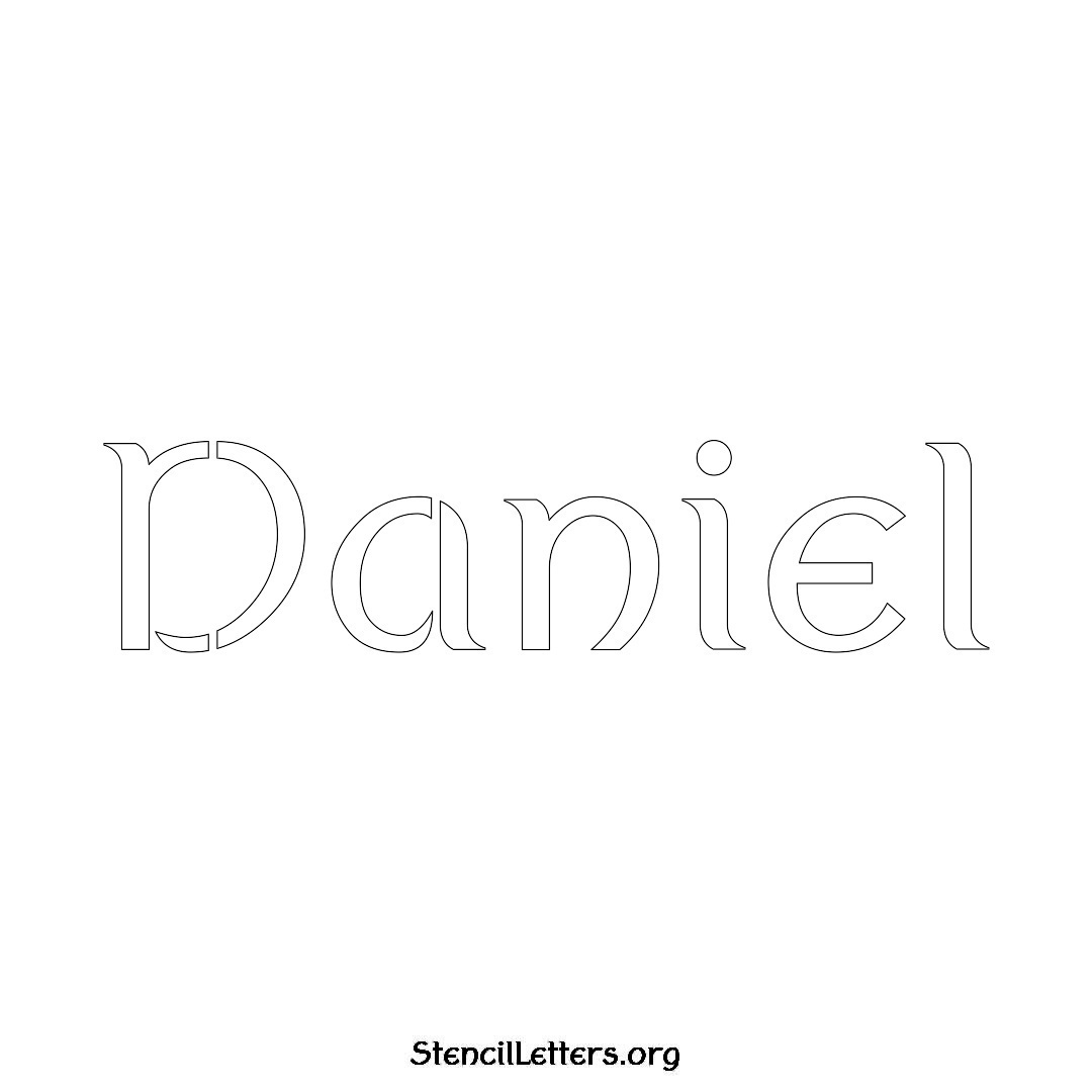 Daniel name stencil in Ancient Lettering