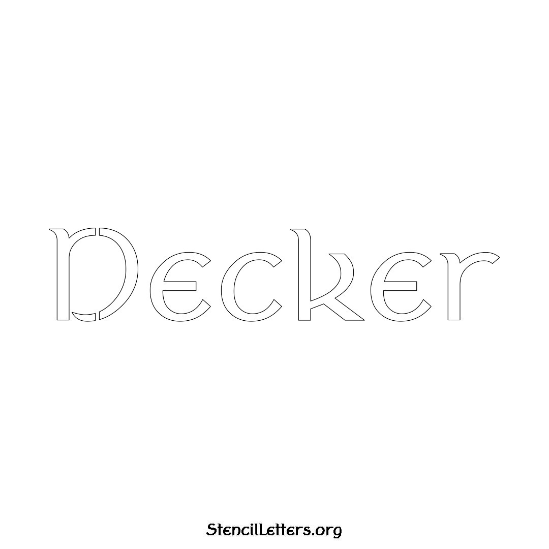 Decker Free Printable Family Name Stencils with 6 Unique Typography and ...