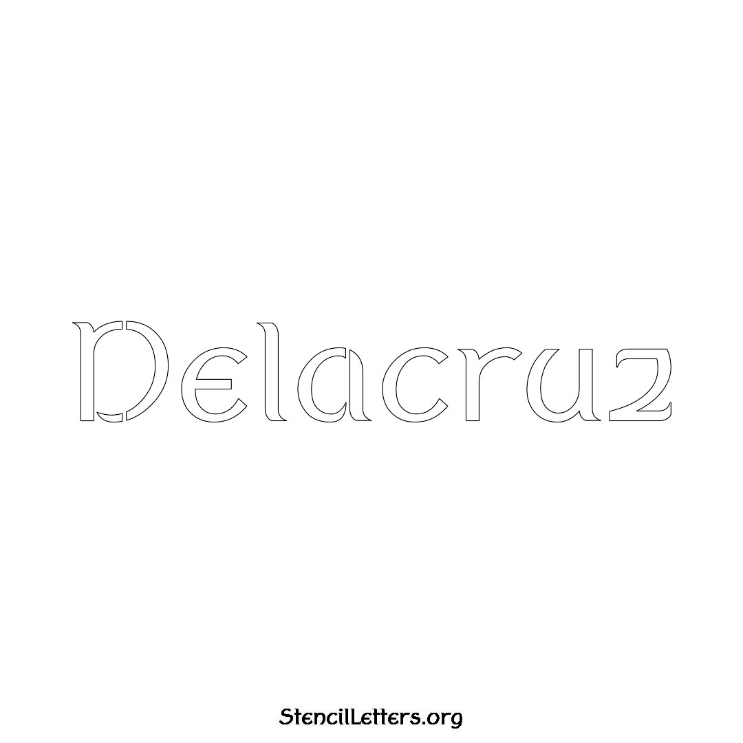 Delacruz name stencil in Ancient Lettering