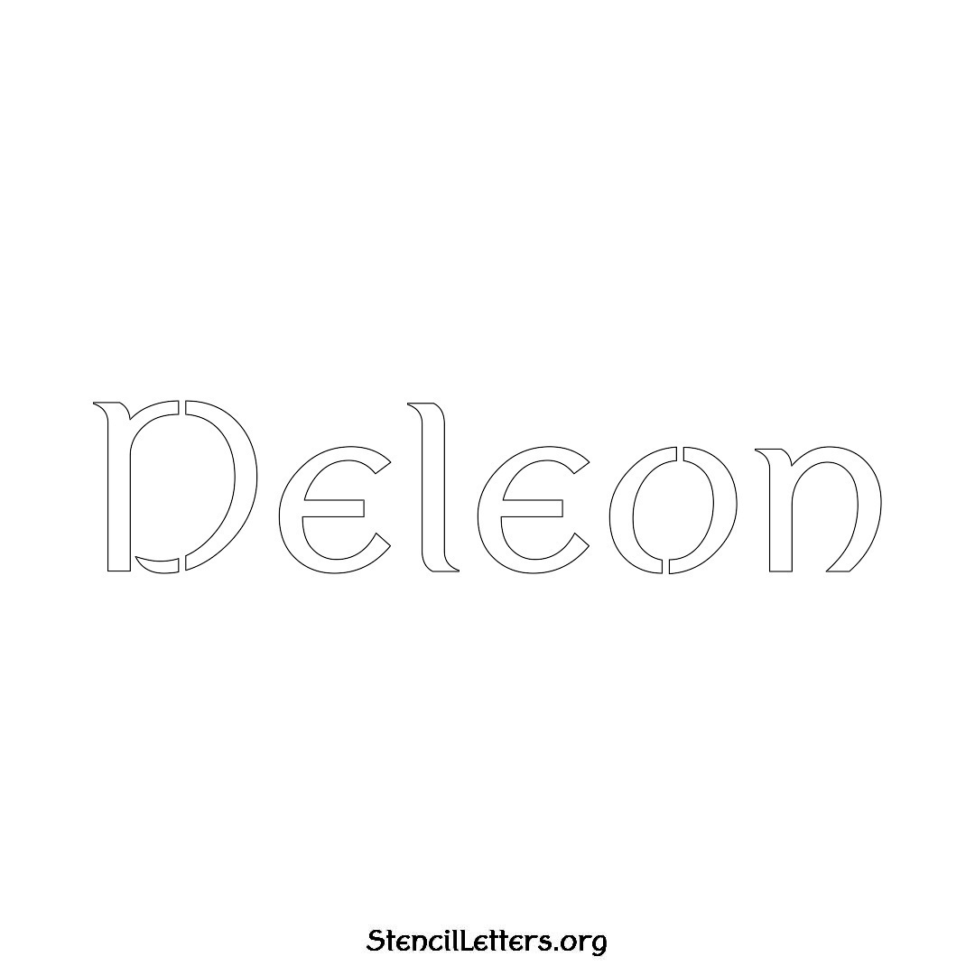 Deleon name stencil in Ancient Lettering