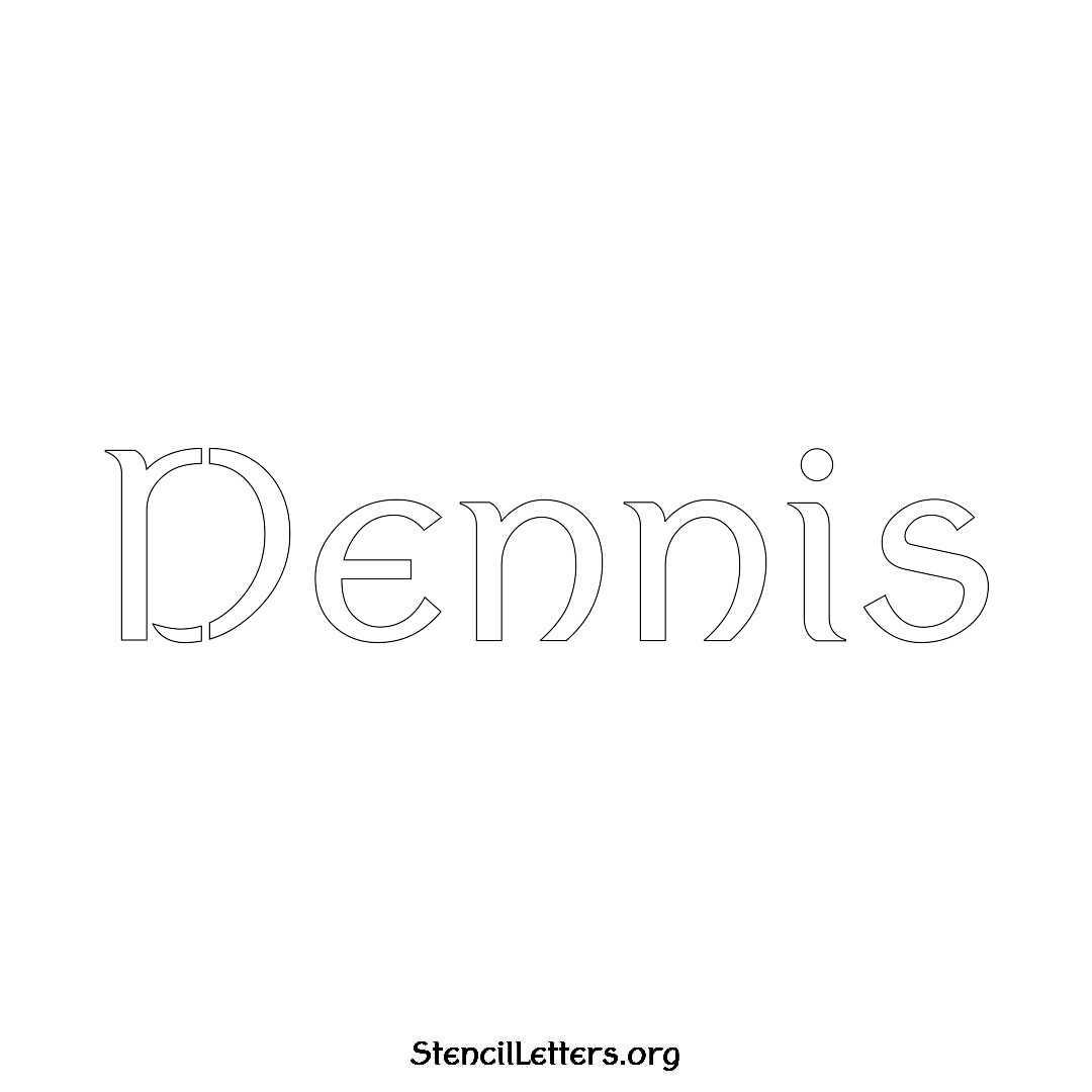 Dennis name stencil in Ancient Lettering